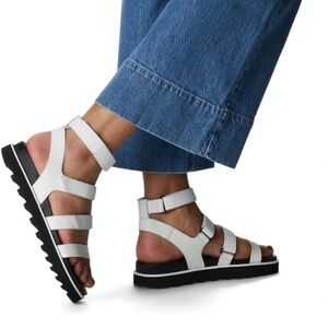 Sorel White Strap Sandals